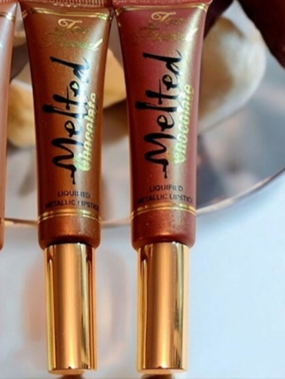 2 TOO FACED MELTED CHOCOLATE LIPSTICKS Candy Bar & Frozen Hot Chocolate